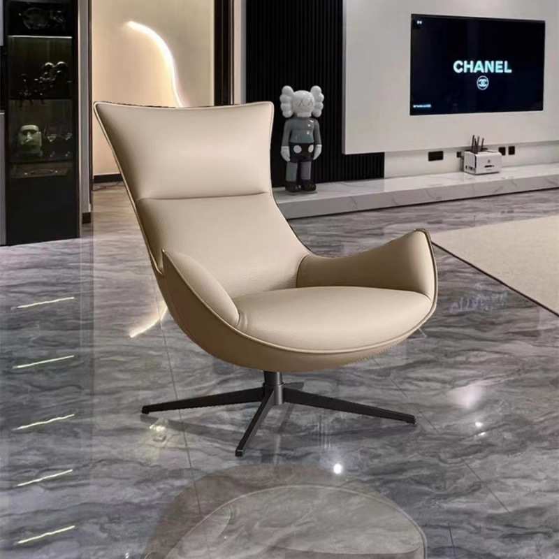 ir休闲单人沙发椅轻奢客厅懒人阳台家用网红旋转沙发皮椅躺椅高档