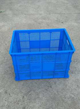 厂销蓝色755加厚胶框蔬菜基地塑料筐收纳框子物流筐周转箱