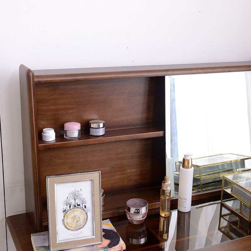 梳妆台简约北欧 可移动妆镜三斗柜梳妆柜多功能一体妆凳化妆桌