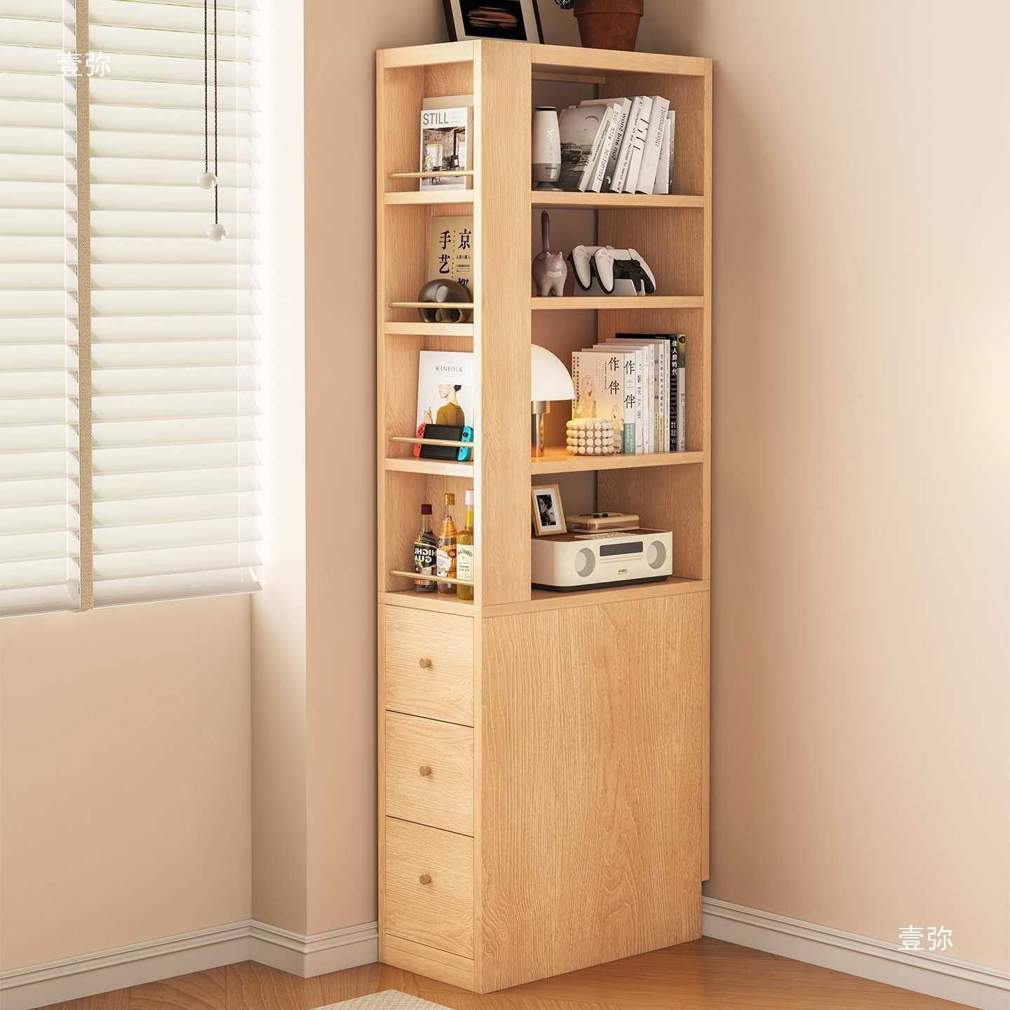 实木书柜墙角拐角储物收纳柜子客厅窄款夹缝边柜转角落地置物立柜,鲜花速递/花卉仿真/绿植园艺,割草机/草坪机,淘宝优惠券,粉丝福利购,淘宝优惠卷