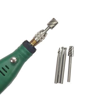 WM6pcs電磨配件高速鋼旋轉銼套裝 木工玉石DI銑刀刻花刀打磨頭