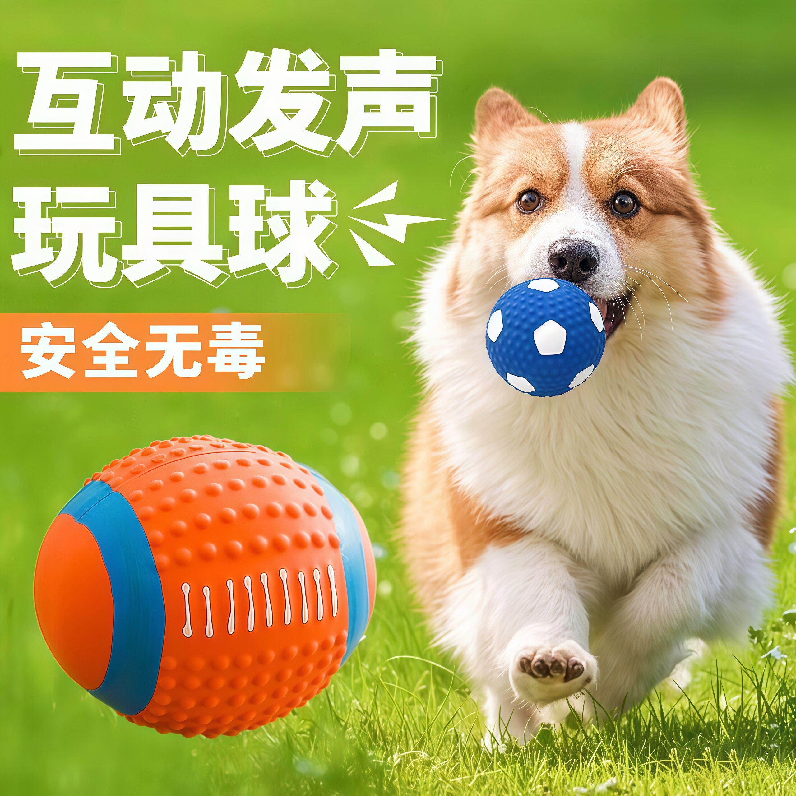 狗玩具球发声耐咬自嗨中小型宠物