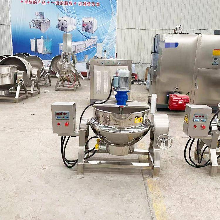 炼油炼蜜锅 不锈钢电加热自动搅拌夹层锅化糖熬糖机 中药熬膏机