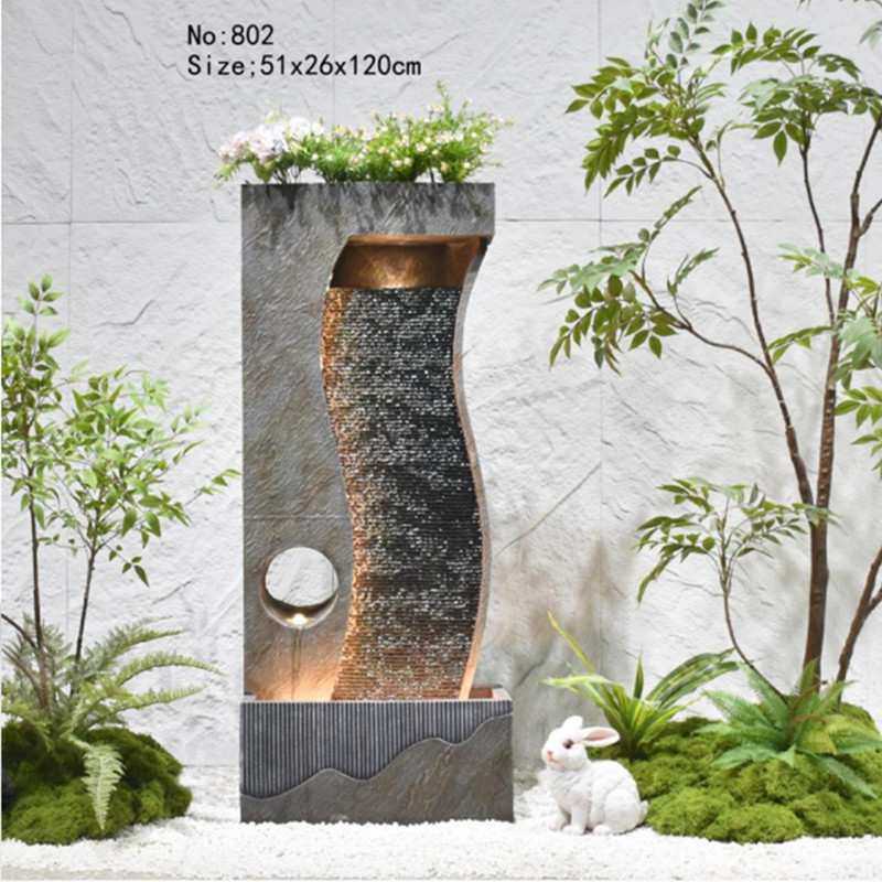 假山喷泉葫芦流水摆件循环水鱼缸客厅办公室落地装饰景观E18