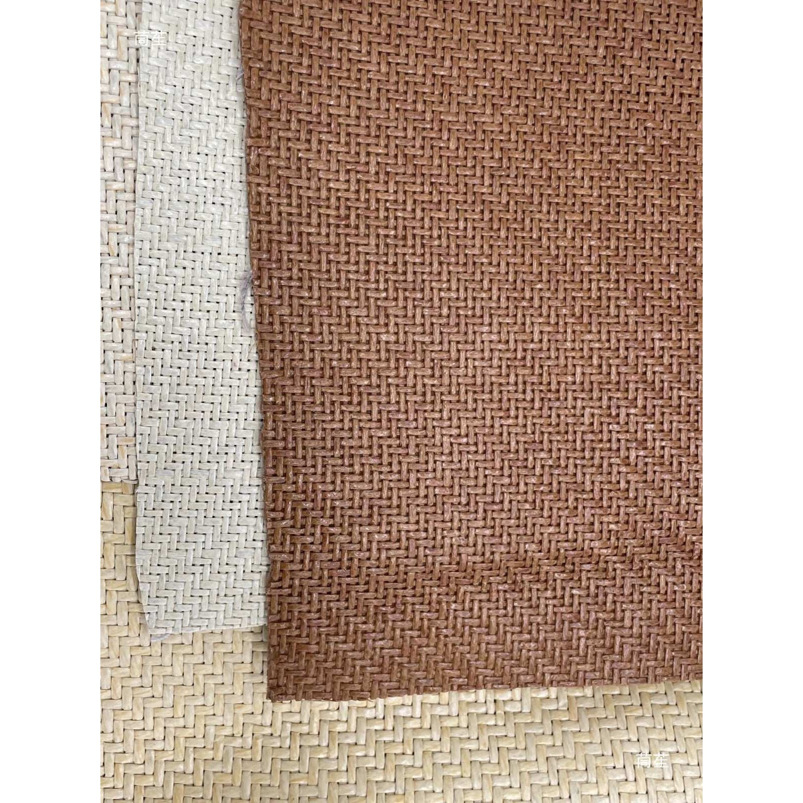 半成品纸席家具材料仿藤十字席子斜纹藤编织毛边散边柜门饰面墙布