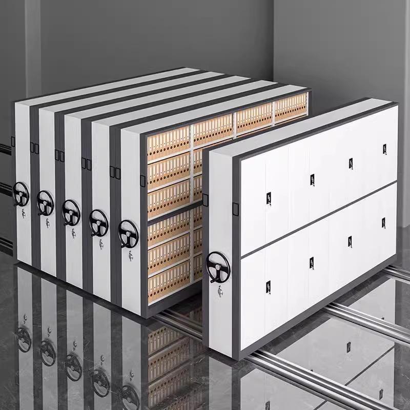 密集架档案柜电动智能密集柜手摇式移动档案柜文件柜凭证柜资料架