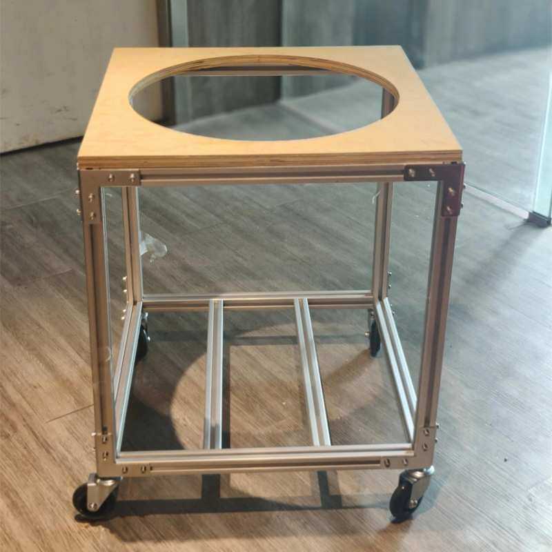 简约现代创意桦木海洋板铝型材花架可移动绿植置物架装饰花托架子