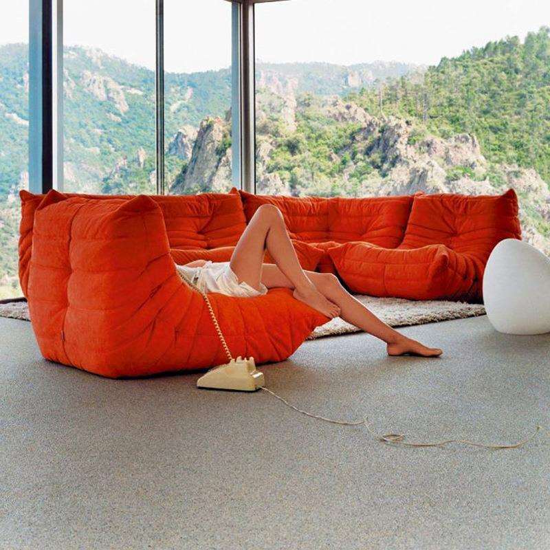 德加写意空间TOGO毛毛虫沙发懒人客厅单人双人三人榻榻米布艺沙发