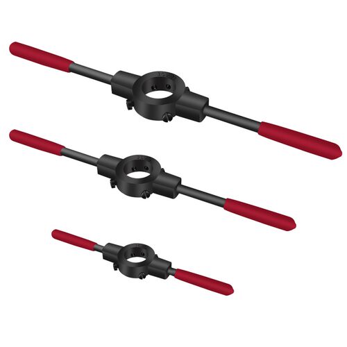 手用板牙扳手套丝绞手架圆板牙绞丝器螺纹开牙开丝工具红柄