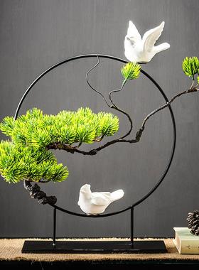 新中式茶室边角茶台几软装饰品民宿酒店样板间高端家具创禅意摆件