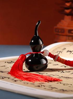 铜葫芦挂件 黑色开口空心纯铜摆件 客厅装饰工艺品办公室吉祥挂饰