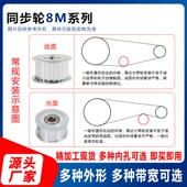 42涨紧轮惰轮带轴承调节导向光轮 同步轮8M15齿可选槽16