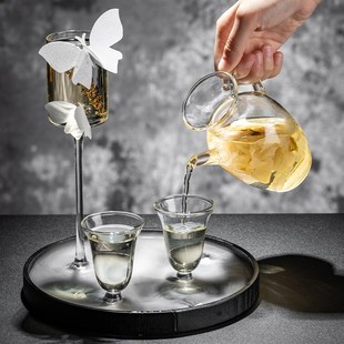 国风鸡尾酒杯组合套装仿宋壶冷萃杯香槟杯酒吧出品微醺酒杯调酒杯