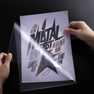 简约透明L型文件夹A4文件袋单片夹学生用加厚试卷夹档案袋资料夹