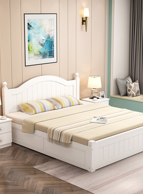 高箱床现代简约储物床实木床气压床单人床小户型收纳双人床箱体床