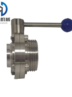 304单螺纹单焊接卫生级蝶阀/不锈钢蝶阀食品级手动蝶阀\SMST型