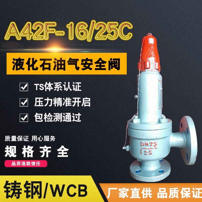 A42F-16C铸钢液化石油气二氧化碳安全阀DN20 25 32 40 50 65 80