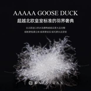 百思寒冰城雁鸭绒被95羽绒被子被芯冬被春秋空调被子母被加厚结婚