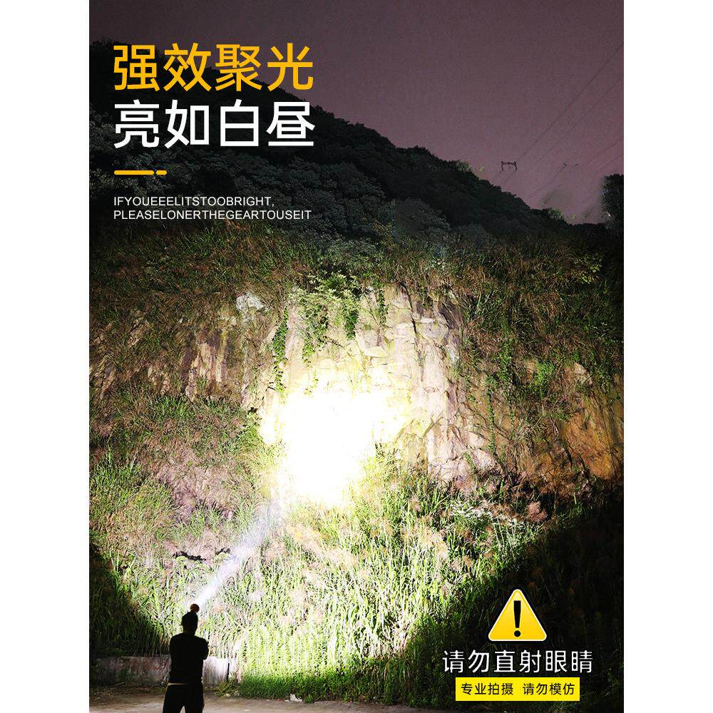 头灯2025新款强光超亮超长续航头戴式充电户外夜钓鱼专用感应矿灯