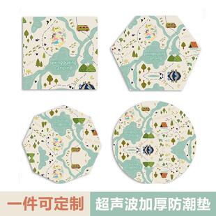 户外亲子野餐垫防潮垫加厚六角婴儿特厚地毯睡垫帐篷内露营六边形