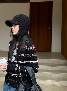 BEFORE SUNSET 日落-2025冬上新羊毛圆领毛织开衫毛衣(含10羊毛)