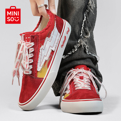 名创优品鞋类旗舰店闪电帆布鞋子