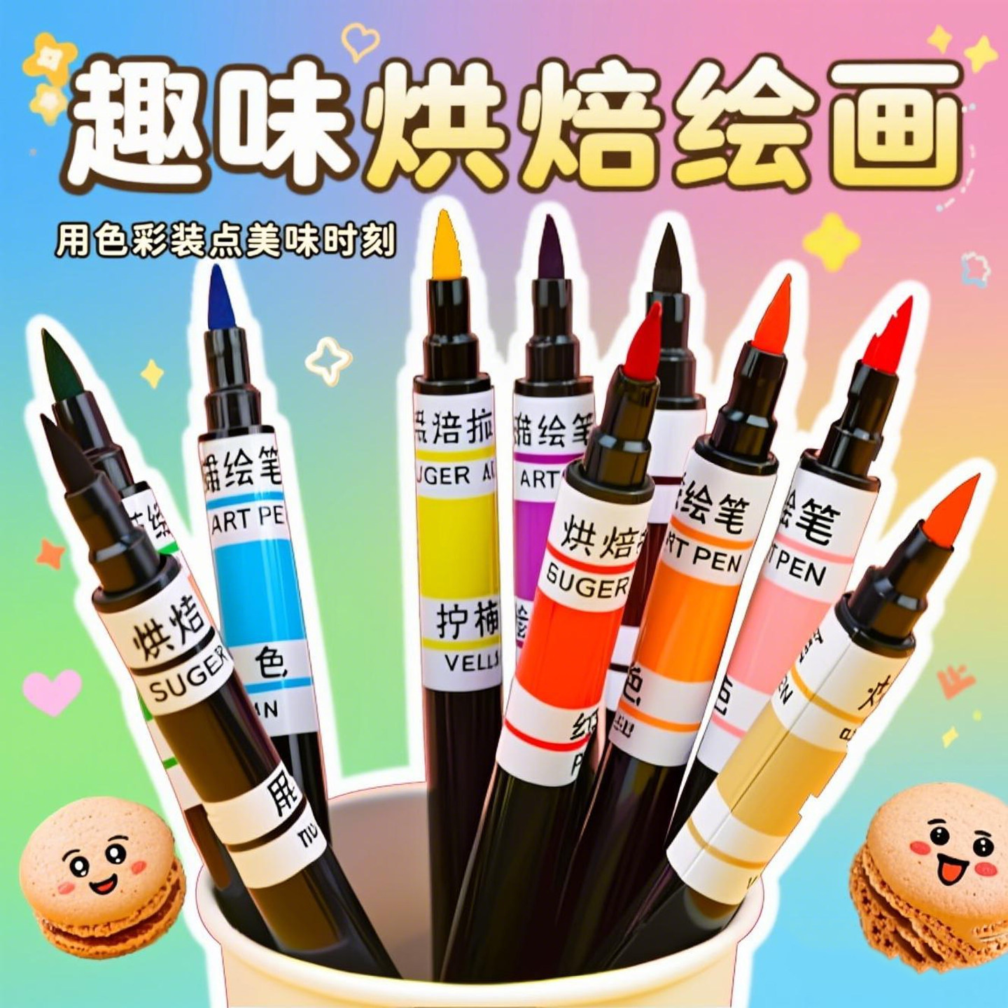 网红色素笔烘焙描绘笔填充食用墨水食品级馒头糕点记号笔马卡龙,粮油调味/速食/干货/烘焙,食用色素/天然果蔬着色粉,淘宝优惠券,粉丝福利购,淘宝优惠卷
