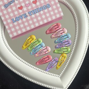 新款点点迷你宝宝发夹韩国可爱波点bb夹小号彩色边夹碎发儿童发夹