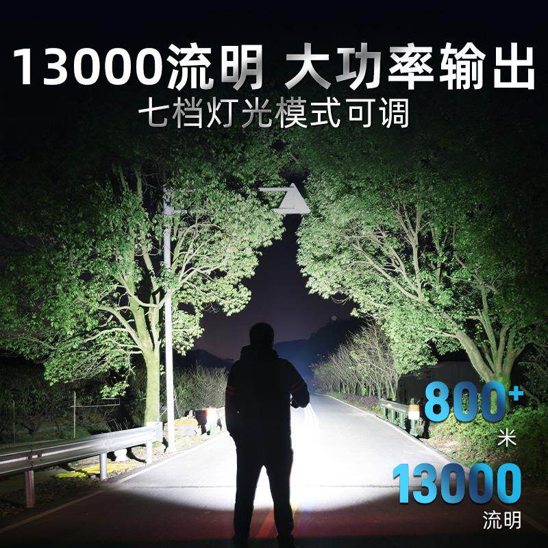 夜远猫月光宝盒超亮强手电筒可充电超久续航YM-G666可泛光光射迷