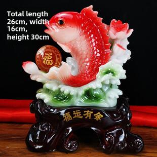 采购产品财富和好运，一对鱼装饰品，入口装饰品，电视酒柜，客厅