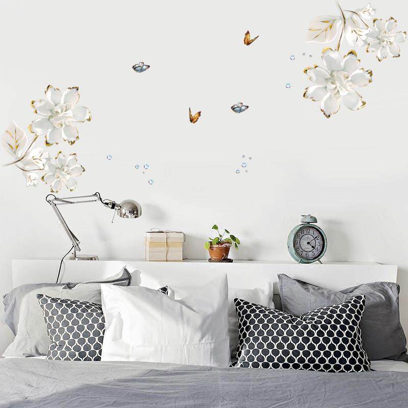 轻奢中式遮丑补洞花朵房间装饰墙面贴画客厅卧室温馨简约背景墙贴,家居饰品,软装墙贴,淘宝优惠券,粉丝福利购,淘宝优惠卷