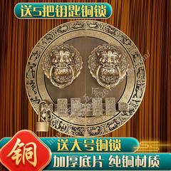 中式别墅铜门木门大拉手门环仿古庭院入户门把手纯铜大门扶手门锁