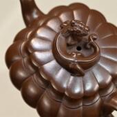 紫砂壶 相逢一壶茶 紫泥精品 薄胎 全手工 螭龙 筋纹
