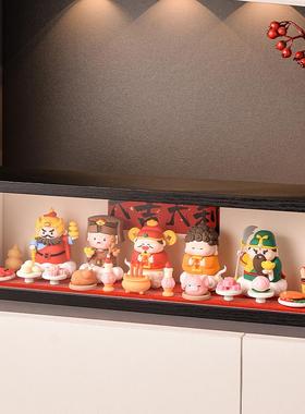 五路财神爷摆件相框摆台玄关装饰品工位桌面开 业礼物乔迁礼品模