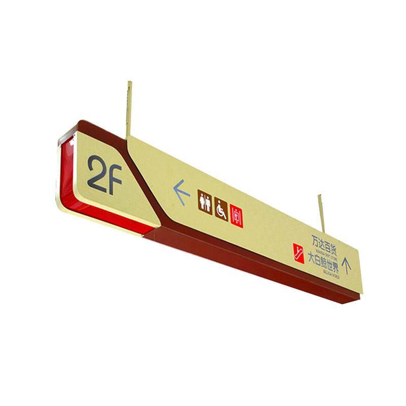 商场双面吊牌灯箱指示牌医院超市地下车库卫生间悬挂镂空发光定做
