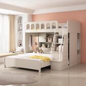 儿童错位上下床双层床小户型高低床家用子母床互不干扰姐弟上下铺