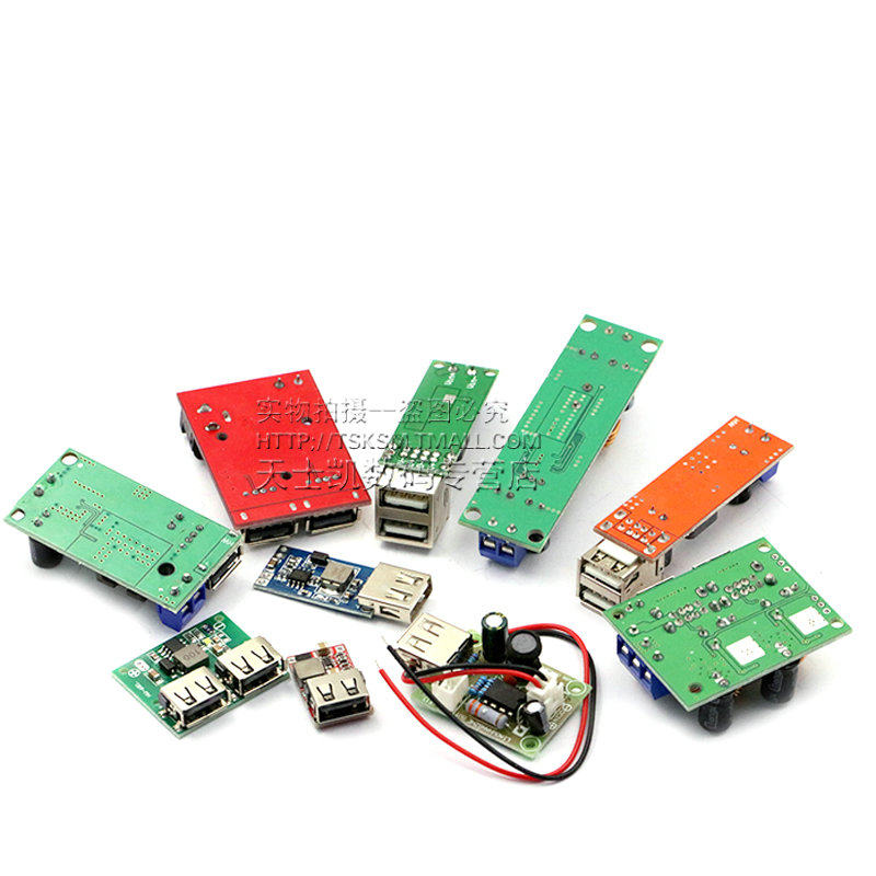 DC-DC降压电源模块6-24V12V24V转5V3A 双USB手机充电板效率97.5%