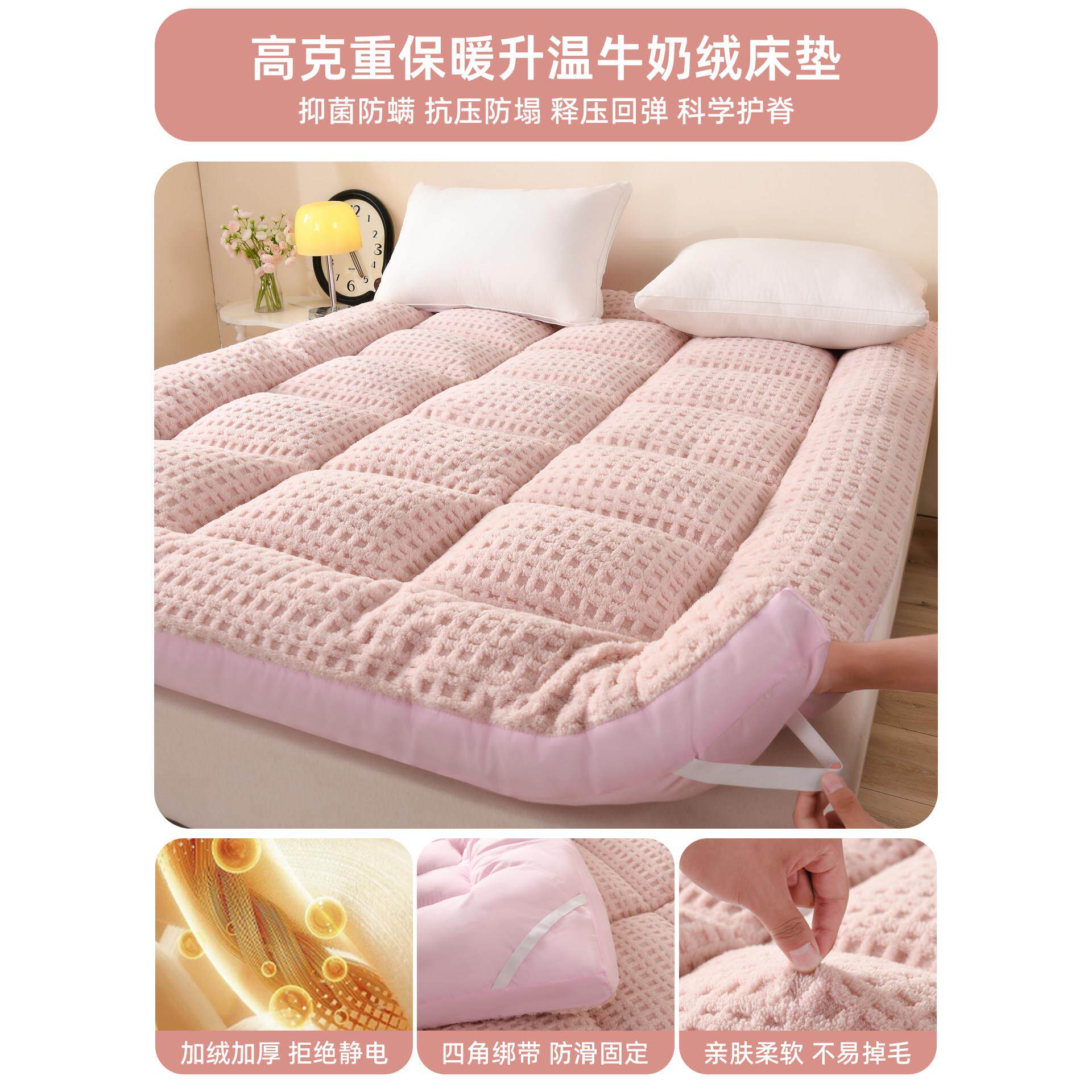 牛奶绒床垫软垫褥子家用卧室冬季加绒床褥垫被褥铺底珊瑚毛绒垫子