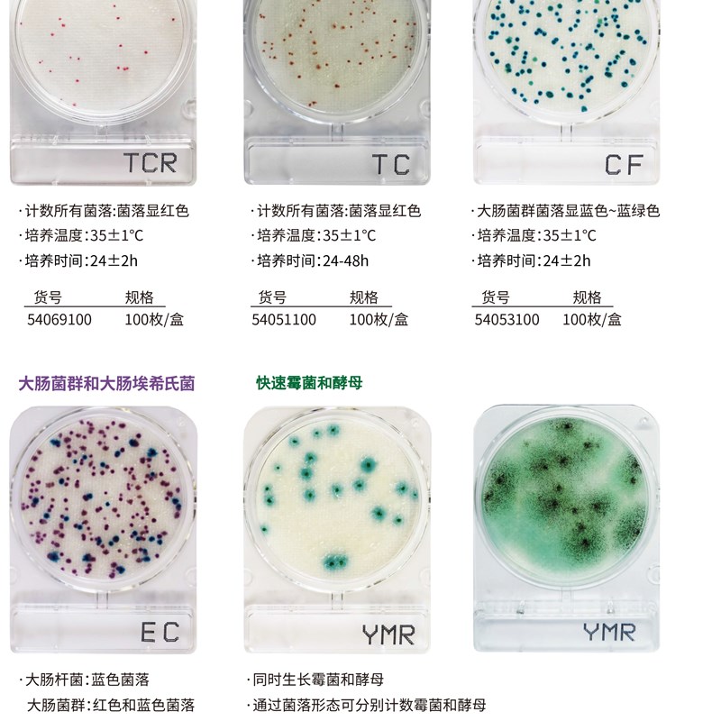 岛津快速微生物显色检测试碟片测试碟防溢设计 菌落总数TC