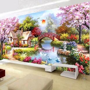 5D钻石画 画满钻圆钻山水风景大幅黏贴钻石绣欧式十字绣新款客厅