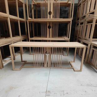 茶桌椅组合新中式老榆木白茬泡茶阳台家用喝茶台白胚白坯现代简约