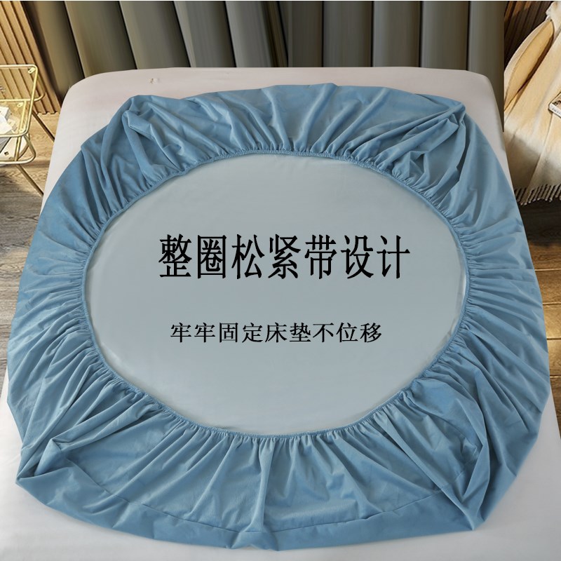 防水床笠水晶绒隔尿床罩猫尿毛床单单件防尘罩席梦思床垫保护套