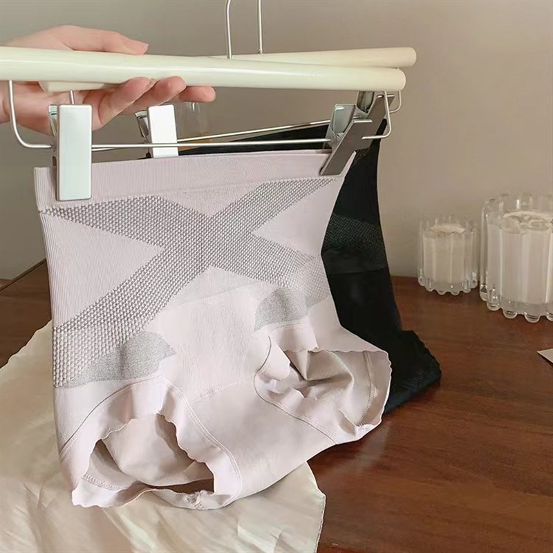 安美拉中腰收腹裤女美人交叉收腹提臀塑形收小肚子塑形弹力三角裤