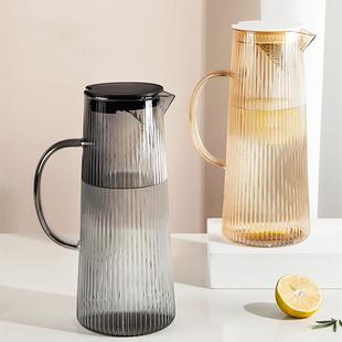 餐厅商用水杯扎壶 轻奢耐高温冷水壶高颜值凉水壶家用玻璃水壶套装