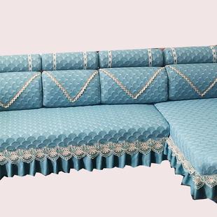 通F96HMMM5用防滑约现代简沙发套罩巾全发包贵妃椅 小清新沙垫四季