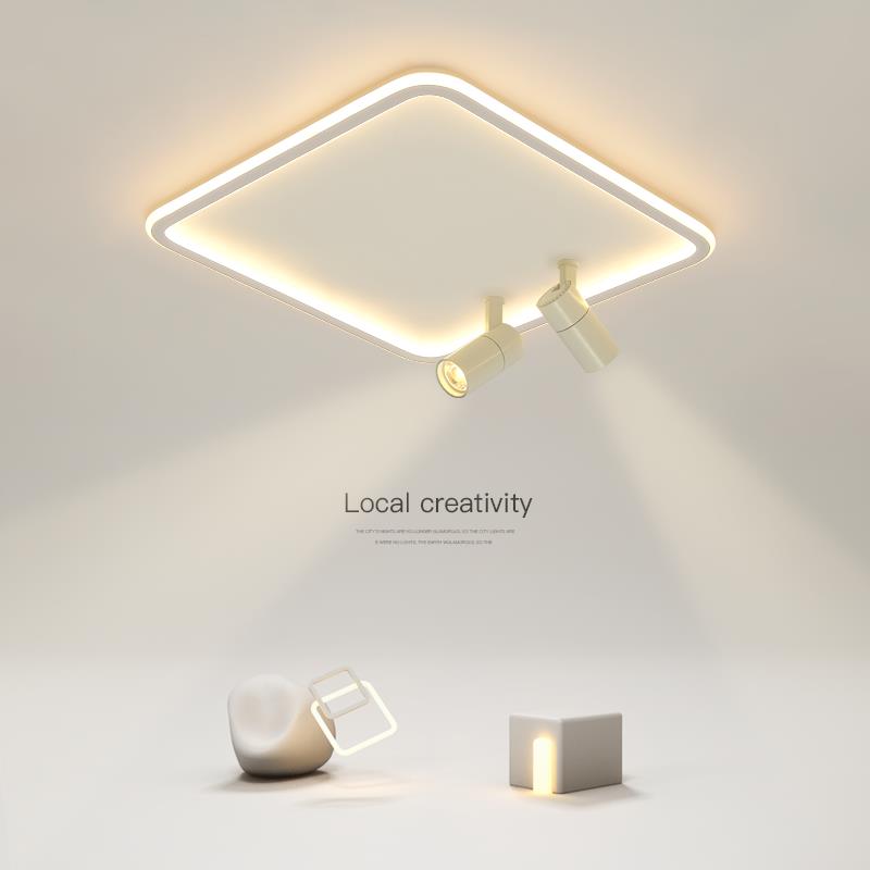 韵丝蔓现代简约创意吸顶灯led中山超薄书房温馨方形客厅餐厅灯具