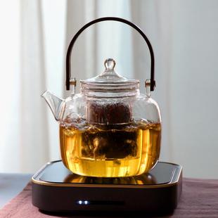 电陶炉蒸煮两壶 玻璃煮茶壶 围炉烧水壶家用耐高温泡茶壶提梁壶