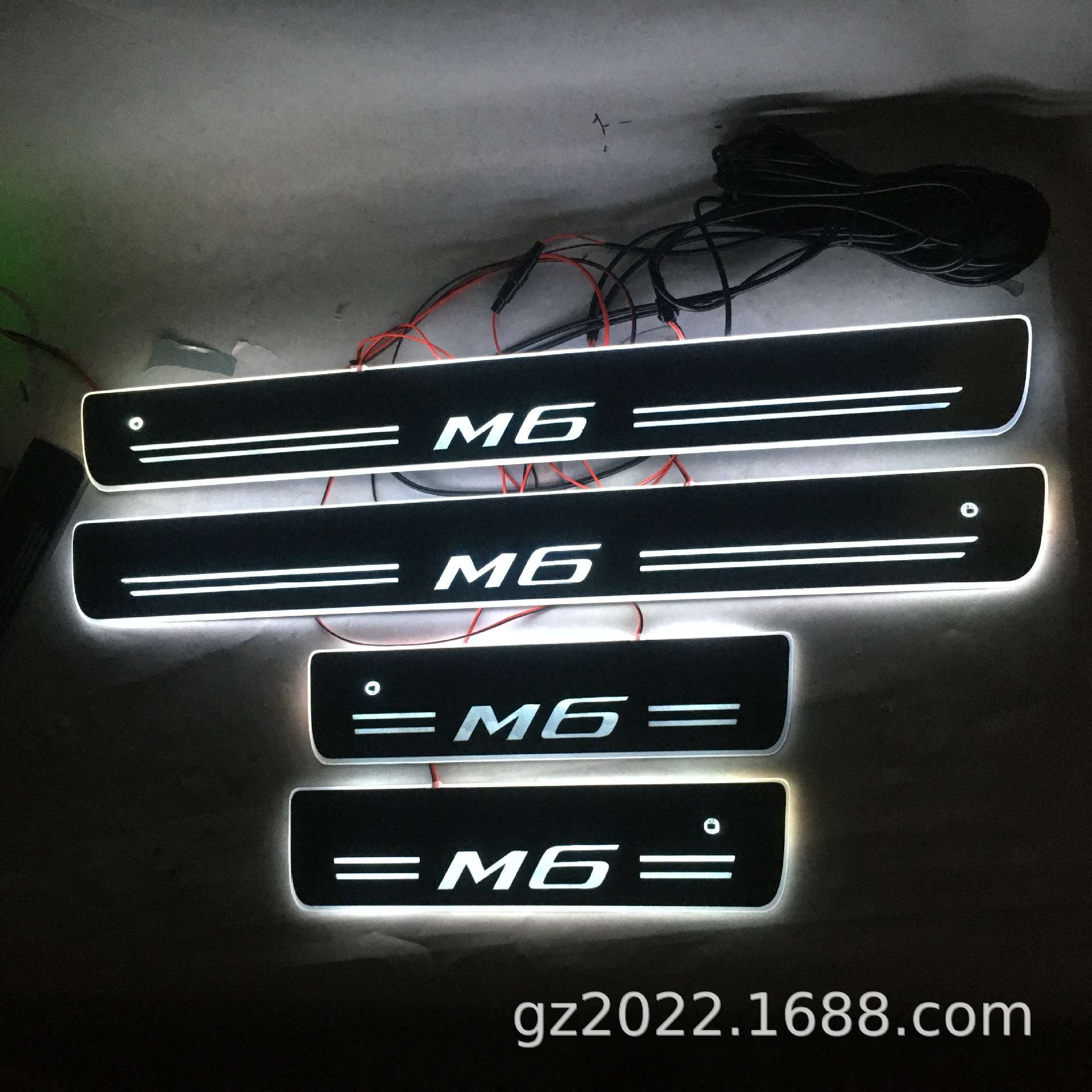 免破线红外+磁遥控切换适用于传祺M6 PRO流光迎宾踏板LED灯门槛条