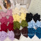 超大蝴蝶结弹簧夹简约气质优雅款 浮光纯色 顶夹后脑勺小众设计