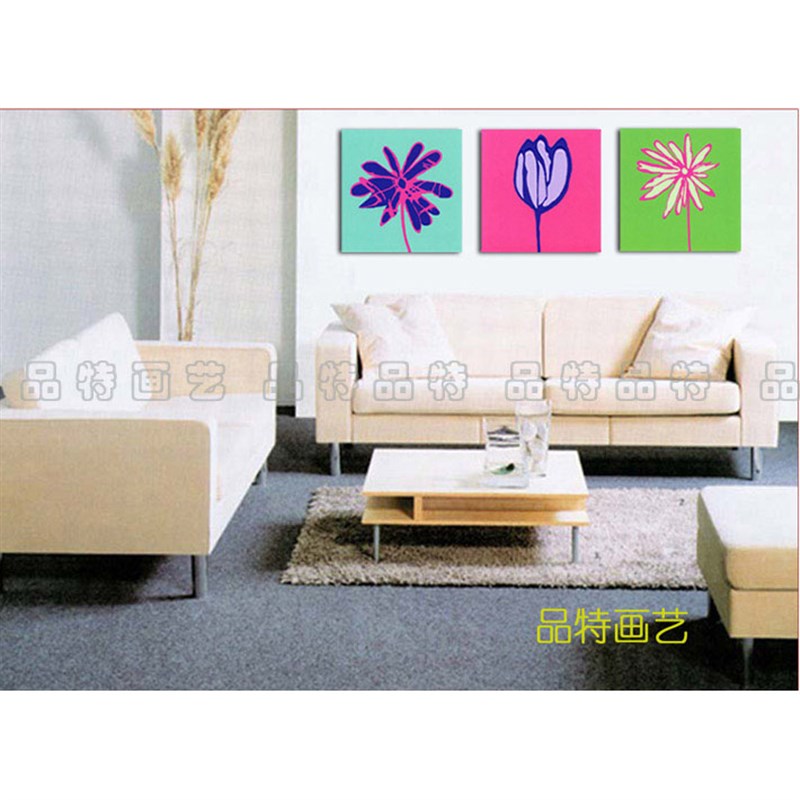 酒店营业场所包厢装饰客厅卧室楼梯间花卉无框画装饰画挂画花之秀图片